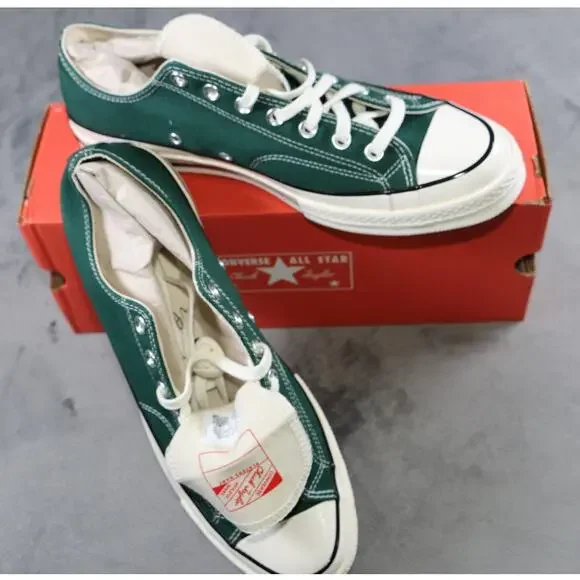 Converse Chuck 70 Ox Shoes Mens Size 12 Green Envy Egret Black Low Top Sneakers